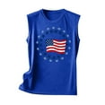 thumbnail image 3 of breaise 4th of July Tank Tops for Women Summer Patriotic Red White and Blue Graphic Tshirts Loose Fit Sleeveless T-shirts Cami Breathable Crewneck Tanks Going Out Tops for Women, 3 of 4