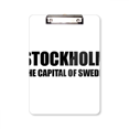 thumbnail image 1 of Stockholm The Capital Of Sweden Clipboard Folder Writing Pad Backing Plate A4, 1 of 4