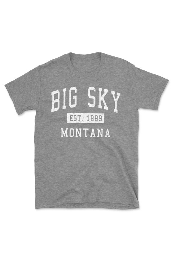 Big Sky Montana Classic Established Men's Cotton T-Shirt