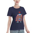 thumbnail image 2 of T-Shirt Basique à Manches Courtes pour Femmes une Pièce Jinping, 2 of 6