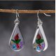 thumbnail image 3 of Pendientes colgantes de flores reales de Portrait Rose,pendiente colgante de planta para mujer, 3 of 3