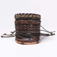 thumbnail image 2 of Pulsera de cuero YONGSHENG punk trenzado 6 piezas ajustable para hombres Y mujeres, 2 of 4