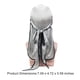 thumbnail image 5 of Silky Cap Bonnet Headwraps con cola larga Moda Elasticidad Flexible Ajustable para ciclistas Amantes del hip-hop Decoración diaria Silver Black Edge Scienceny  AP008480-10B, 5 of 5
