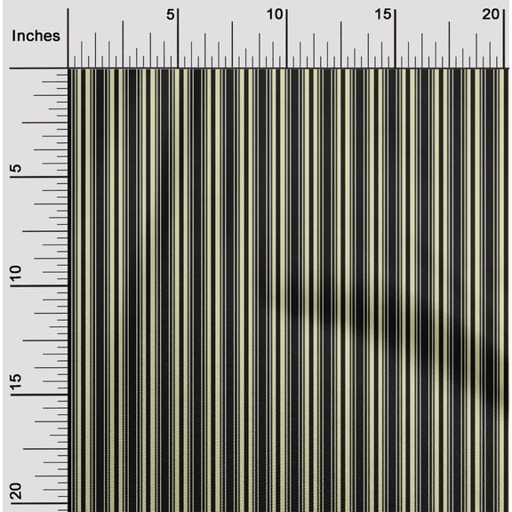 oneOone Cotton Silk Black Fabric Stripes Quilting Supplies Print Sewing Fabric By The Yard 42 Inch Wide-AI