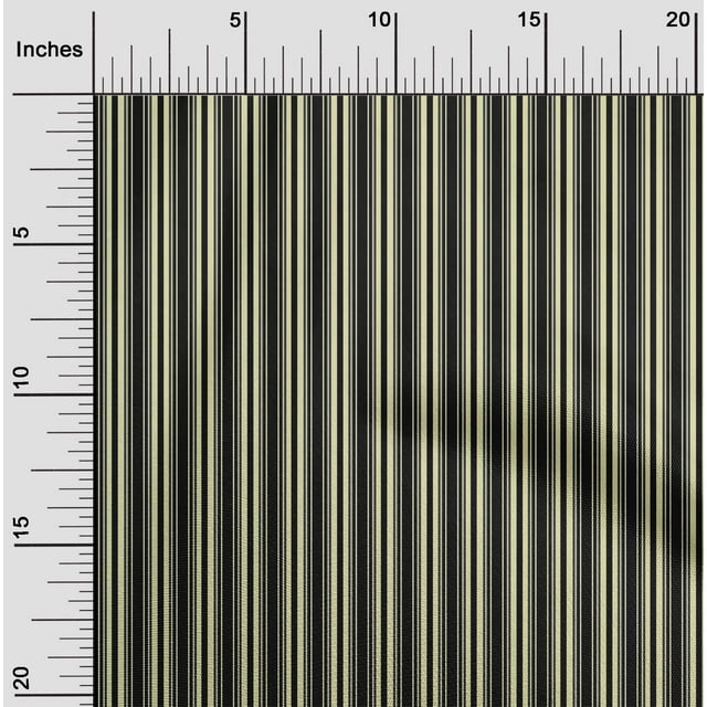 oneOone Velvet Black Fabric Stripes Sewing Material Print Fabric By The Yard 58 Inch Wide