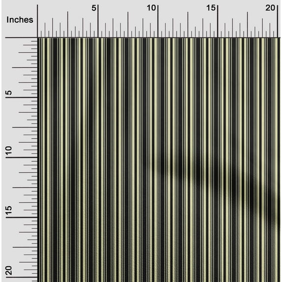 oneOone Rayon Black Fabric Stripes Diy Clothing Quilting Fabric Print Fabric By Yard 56 Inch Wide-PC