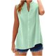 thumbnail image 1 of Vestidos Casuales Para Mujer, Blusas De Mujer De Moda Camiseta informal de verano para mujer, sin mangas, lisa, con cuello vuelto, 1 of 8