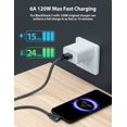 USB C Cable 6 ft for Xiaomi 120W Turbo Fast Charging,6A Type C Cable