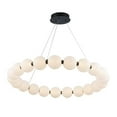 thumbnail image 4 of Trans Globe Ellington 33 in. Dimmable Integrated LED Black Chandelier Light Fixture with Acrylic Globe Shades, 4 of 8