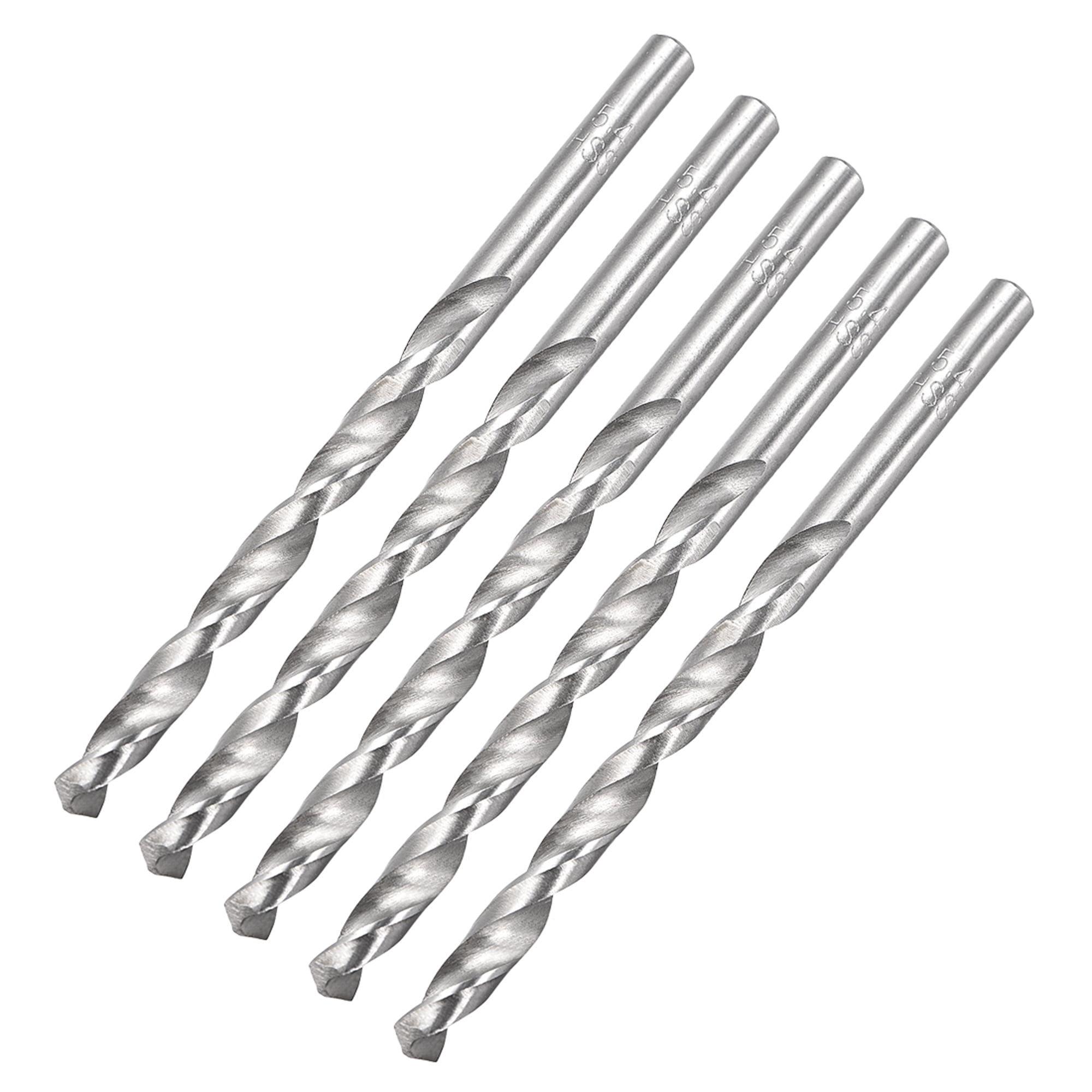 Aluminum Alloy 5pcs uxcell 5.4mm Twist Drill High Speed Steel Bit HSS-4241 for Steel