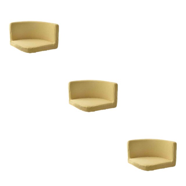 Maytalsory Soft And Durable Chair Cover Chairs With Style And Functionality Polyester Trilateral Chair Covers Multifunctional cream-coloured 3Set