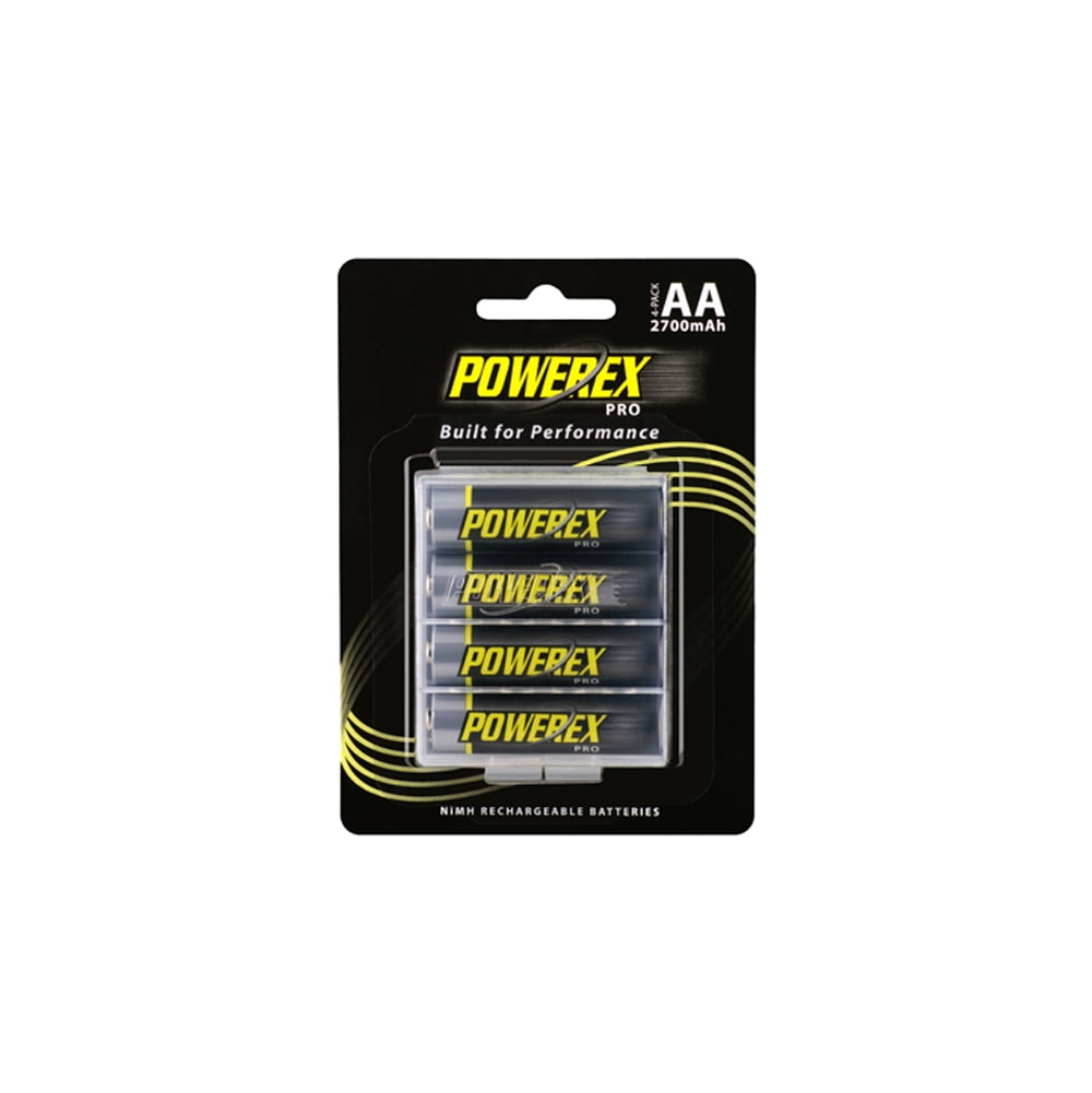 16 x AA NiMH Powerex PRO Rechargeable Batteries (2700 mAh) with Battery