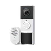 TP-Link Tapo Wire-Free Doorbell with Chime, 2K Crystal-Clear Video, Easy Install, 160° Wide View, Live View, AI Detection, App Alerts, microSD for Video Storage, No Subscription Required - TD21