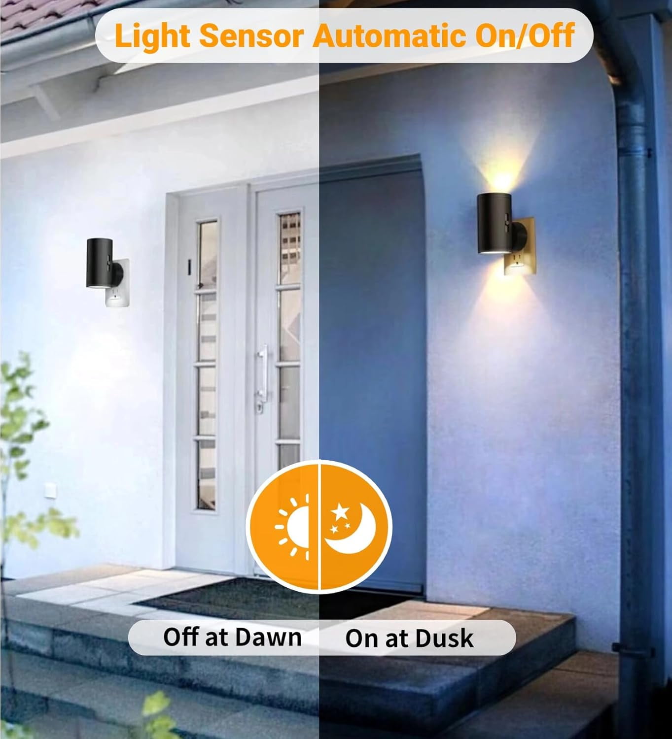 AllWays Plaza LED Night Light Plug in, Night Lights Plug into Wall Dusk to Dawn Sensor,5-300LM Adjustable Brightness, 2700K,Dimmable Night Lights for Kitchen,Hallway Bedroom,Stairway,2 Pack