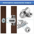 thumbnail image 3 of 4 Pack Magnetic Cabinet Door Catch with Magnets, Brushed Nickel Magnet Door Latch Cabinet Door Closers, Cabinet Magnetic Catch for Kitchen Closet Barn Door Closing, 3 of 5