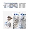 thumbnail image 5 of Tie Up Valance Curtain for Kitchen, Blue Nautical Anchor Starfish Seashell Rod Pocket Short Curtains Adjustable Tie-Up Shade Valances, Lighthouse Window Treatment for Bathroom Living Room Bedroom, 5 of 7