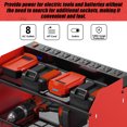 thumbnail image 3 of VILONG Modular Power Tool Organizer Wall Mount with 8 Outlets Charging Station, 4 Drill Holder & Battery Rack, Heavy Duty Storage for Garage & Workshop, Gift for Men (Red), 3 of 11
