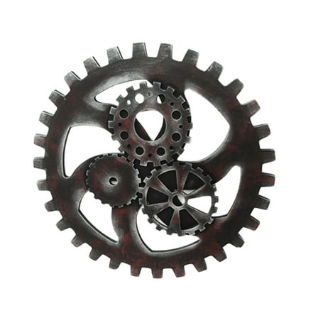 NICEXMAS Retro Home Decor Gear Wheel Bamboo 1Pcs Vintage Wall Art Decoration