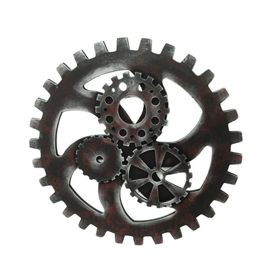 NICEXMAS Retro Home Decor Gear Wheel Bamboo 1Pcs Vintage Wall Art Decoration