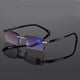 thumbnail image 4 of Gafas de lectura plegables para hombre con marco y borde de diamante integrado y película antiazul, 4 of 5