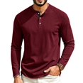 thumbnail image 3 of Men's Waffle T-Shirts Short Sleeve Casual Stylish Button Henley Shirt Summer Slim Fit Basic Pullover Tee Shirts,3XL, 3 of 9