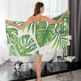 thumbnail image 7 of Green Palm Leaves Cotton Towel Set 2 Piece, 1 Bath Towels 1 Washcloth, Soft Fast Dry Super Absorbent Face Hand Towel for Bathroom Hotel Gym Spa and Beach, 7 of 7