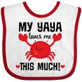 thumbnail image 3 of Inktastic Yaya Loves Me Grandson Boys or Girls Baby Bib, 3 of 4