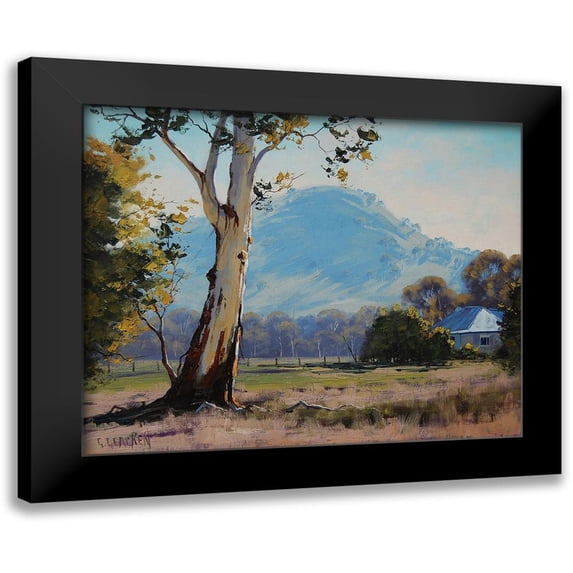 Gercken, Graham 14x12 Black Modern Framed Museum Art Print Titled - Tumut Landscape Australia