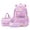 Purple, variant on Schoolbag Backpack for College High Middle School Primary School Fashion Student bag, Cute Bookbag for Teens Women,3 PCS