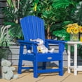 thumbnail image 2 of Costway Patio Kids' Adirondack Chair Seat Weather Resistant for Ages 3-8 Blue, 2 of 7