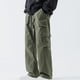 thumbnail image 1 of Pantalones de trabajo para hombre, de cintura elástica, con múltiples bolsillos y cordón, rectos, de tubo y cintura media, de licra, 1 of 4