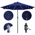 thumbnail image 4 of Renwick 9ft Outdoor Market Patio Umbrella with 32 LED Lights, Navy Blue, 4 of 9
