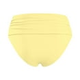thumbnail image 3 of Shwomsmer Women's Swim Shorts Women's Summer Solid Color Waist Length Pleated Beach Double Layered Triangle Swim Trunks Girls Swim Bottoms Size 14, 3 of 5