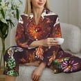thumbnail image 6 of Honeii Beautiful Dreamcatcher1 Print Women's Pajama Sets Long Sleeve Button Down Sleepwear Nightwear Soft Pjs Lounge Sets 2PCS-Medium, 6 of 7