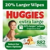 Huggies Extra Large Baby Wipes, Unscented, 21 Flip-Top Pack (882 Wipes Total) (Select for More)