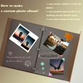 thumbnail image 3 of One Piece Photo Albums Scrapbook 7x7 Leather Diy Anniversary Gift, 3 of 5