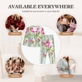 thumbnail image 5 of Goofa Vintage Wood Background with Floral Printed Women’s 2 Piece Pajama Set Super,Pajamas Women's Long Sleeve Sleepwear Soft Button Down Loungewear Pjs Lounge Set Nightwear-Small, 5 of 9