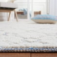 thumbnail image 5 of SAFAVIEH Vermont Orval Geometric Floral Wool Area Rug, Ivory/Blue, 6' x 9', 5 of 9