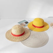 FIGT-Luffy Straw Hat Multifunctional Anime Cartoon Character Sunscreen Straw Hat Sun Hat for Adultsã0514ã