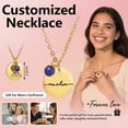 thumbnail image 1 of Ohmyroo Delicate Mirror Titanium Steel Engraved Necklace Personalized Round Pendant Birthday Gift For Family, 1 of 9