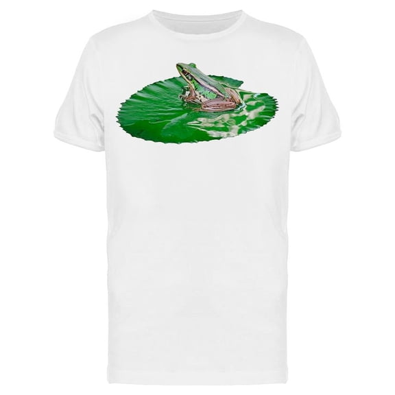 Frog In A Big Leaf T-Shirt Men -Image by Shutterstock, Male Medium