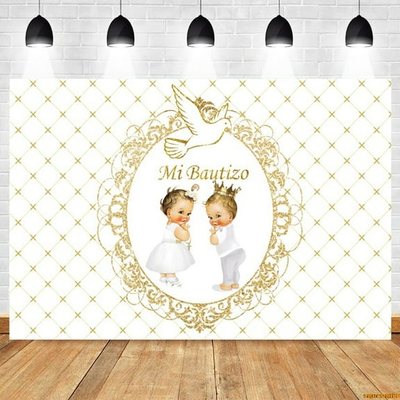 Girl Boy First Holy Communion Backdrop Christing Baptism Party Cross Baby Shower Photography Background Photo Studio Props