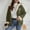 Army Green, variant on Women Fleece Lined Heart Embroidered Hooded Zip Up Jacket Fleece Warm Loose Casual Winter Outer Coat Black S