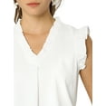 thumbnail image 6 of NOMADIC NOOK Women's 2 Packs Ruffled Sleeveless Pullover V- Neck Work Blouses, 6 of 6