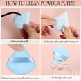 thumbnail image 4 of 6 Pcs Powder Puff Face Soft Triangle Makeup Puff Velour Makeup Sponge Beauty Blender for Loose Powder (Black), 4 of 8