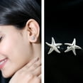 thumbnail image 3 of Rosec Jewels Lab Grown Diamond Starfish Earrings for Women - Diamond Stud Earrings with Screw Back - EF-VS Quality Certified, 925 Sterling Silver, 3 of 9