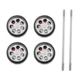 thumbnail image 2 of HILABEE 4 Pcs/Ensemble 1/64 Voiture Miniature Moulée sous Pression Alliage Caoutchouc Roue & Pneus Ensemble Accessoires Remplacement Pièces de Rechange pour Hotwheels E7, 2 of 7