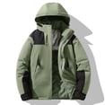 thumbnail image 4 of Men's Color Block Loose Casual Warm Windproof Waterproof Long-Sleeve Outerwear With Detachable Hood Leisure Oversize Jackets for Men, 4 of 7