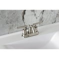 thumbnail image 4 of Kingston Brass FB5618CML Manhattan Double-Handle 4" Centerset Bathroom Faucet with Pop-Up Drain, Brushed Nickel, 4 of 7