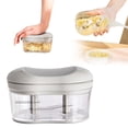 thumbnail image 2 of Garlic Chopper Garlic Presses Mini Manual Hand Food Chopper For Kitchen Onion Dicer Crusher Garlic Mincer Stainless Cutter Crusher And Storage Container For Home And Camping, 2 of 9